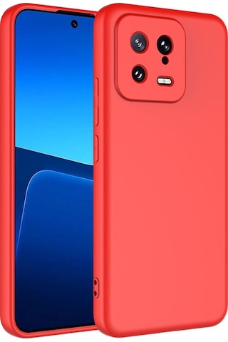 Xiaomi Mi 13 Kılıf Zore Mara Lansman Kapak Kırmızı