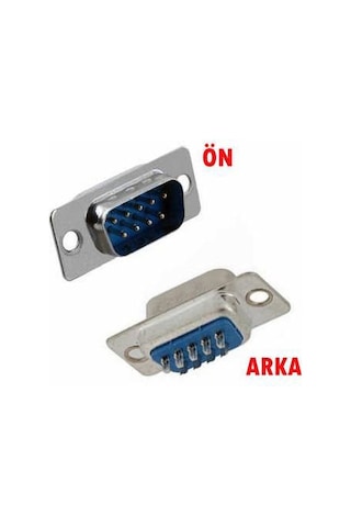 9 Pin Erkek D-Sub Konnektör Db9 Lehim Tipi Rs232 Seri Pc