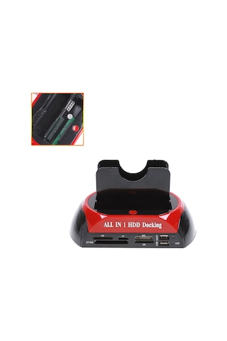 Samdoo Ide Ve Sata Disk İçin Çift Slot Docking Station, Tek Tuşla Yedekleme, Offline Klonlama, Usb 2.0, Avrupa Standartı