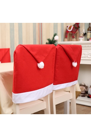 Qingmipy Noel Sandalye Kılıfı - 3d Kesimli Şık Kumaştan Yapılmış Parti Dekorasyonu Çok Renkli