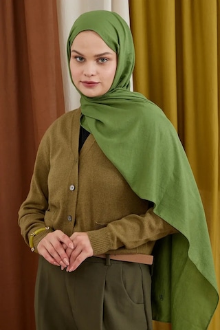 Moda Kaşmir Modal Şal Serisi - Haki İpeksi Yumuşaklık