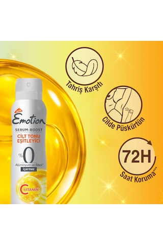 Serum Boost Cilt Tonu Eşitleyici Kadın Sprey Deodorant Alüminyum&alkol İçermez 4x150 Ml