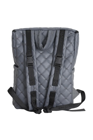 Kapitone Desenli Anne/bebek Bakım Çantası Gri Nakışlı - Zeybe Gri