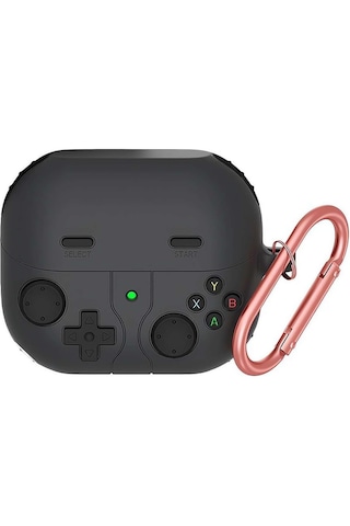 Samsung Galaxy Buds 3 / Galaxy Buds 3 Pro Uyumlu Silikon Kılıf Anahtarlıklı Kılıf Siyah