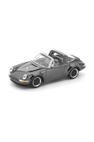 Pop Race 1:64 Porsche 911 Singer Targa Dark Chrome Edition Prdc001 Diecast Model Araba Siyah