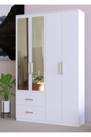 Metalia Gm 076 4 Kapılı 2 Çekmeceli Aynalı Gardrop