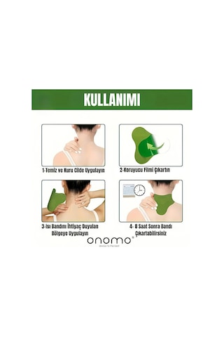 Health Sırt, Omuz, Bel, Boyun, Fıtık Için Bitkisel Isıtmalı Fizik Yakı Bandı 5 Adet