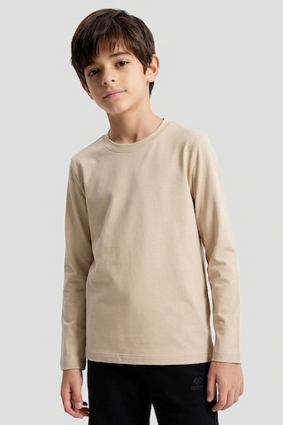 Standart Fit Basic O Yaka 5li Paket Unisex Çocuk T-shirt - 11329 Beyaz-krem-lacivert