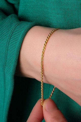 Halat Bileklik N11.13558 Sarı Altın