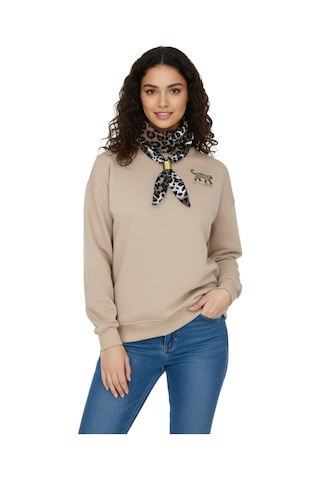 Baglan Kadın Spor Sıfıryaka Sweatshirt Fular Lı Bgl-st05062 Bej