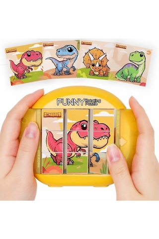 Gokidy 4 Farklı Eğlenceli Dönen Puzzle Sarı