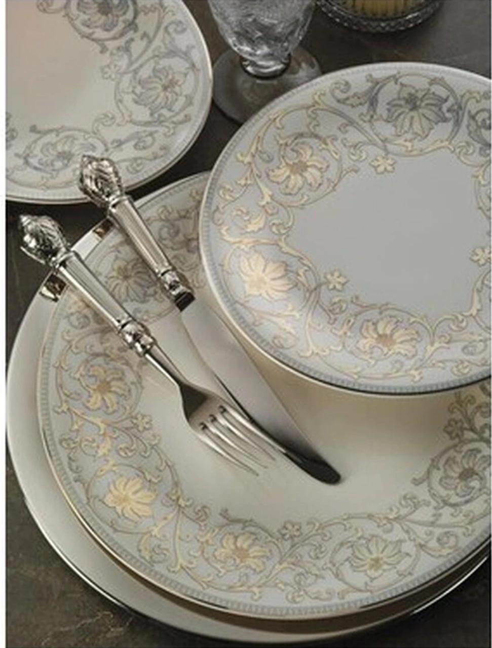 Royal Canterbury Embassy Yemek Takımı 60 Parça Süt Beyazı