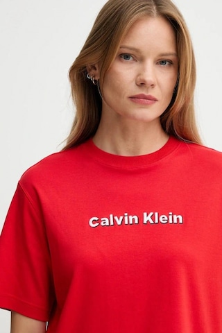 Calvin Klein Jeans Kısa Kollu 2 Renkli 3d Nakışlı Logolu Kadın T-shirt Lv047d205g-vtw Kirmizi