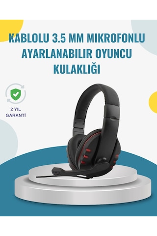 Bfs Kırmızı Gaming Kulaklık Stereo Mikrofonlu Dayanıklı Örgü Kablolu