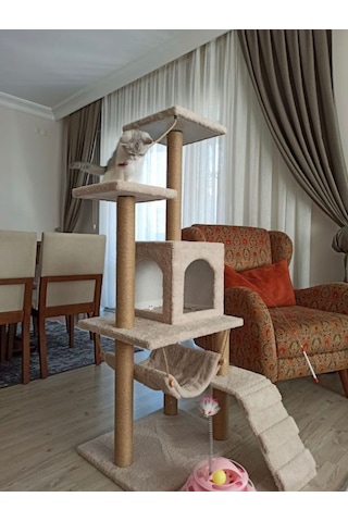 Pethomealpi Kedi Tırmalama Evi Mihrabat 125 CM 30 x 30 CM