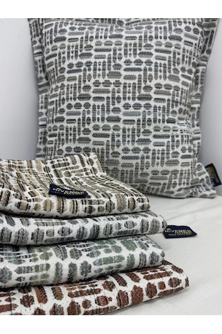 Nivemeshome Elyaf Dolgulu Kırlent 45x45 Lisa 04 Gri Gri