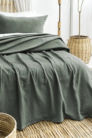 Şaheser Home Collection Yatak Örtüsü Çift Kişilik Silvia Yeşil Renkli