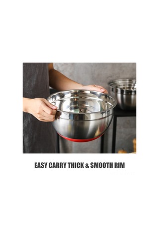 Monyee 20cm Multifonksiyonel Paslanmaz Çelik Kabağı: Kayma Engellli Silikon Tabanlı, Pişirme, Yıkama Ve Salata İçin