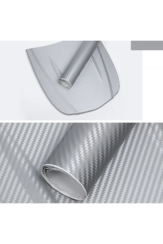 3d Gri Silver Tırtıklı Hava Kanallı Karbon Folyo 152cmx200cm