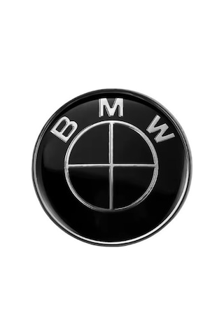 Bmw Siyah Beyaz Direksiyon Damla Stıcker Logo 45mm Siyah