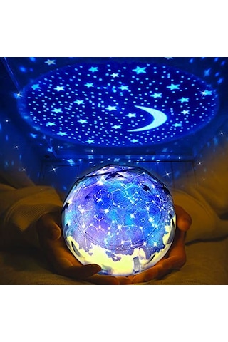 Ximistore9 Çocuklar İçin Evren Temalı Yıldız Projeksiyonlu Gece Lambası Ve Duvar Dekoru