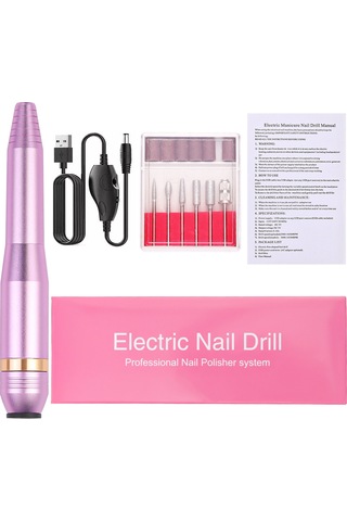 Yifomall "taşınabilir Profesyonel Tırnak Freze Makinesi - 16000 Rpm, 6 Uçlu, Usb Şarjlı"