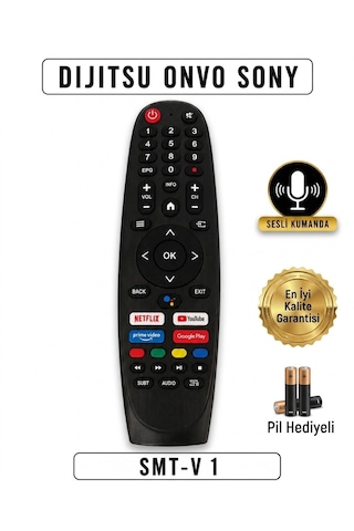 Dijitsu Onvo Sony Sesli Kumanda Smt-v1 Pil Dijitsu Onvo Sony Sesli Kumanda Smt-v1 Pil