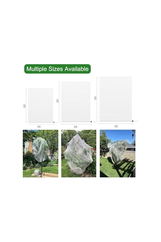 Geeksen 2 Adet Ağacı Ve Bitki Koruması İçin 1.8x1.8m Transparan Ağ Zip Ve Çekmeceli - Yağmur/solar Geçirir, Kuş/böcek/gösterge Engelleri