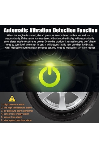 Didadodo Kablosuz Solar Tpms, Lastik Basıncı Ve Tuture İzleme Sistemi 4 Harici Sensör 4.3 L Renkli Ekran