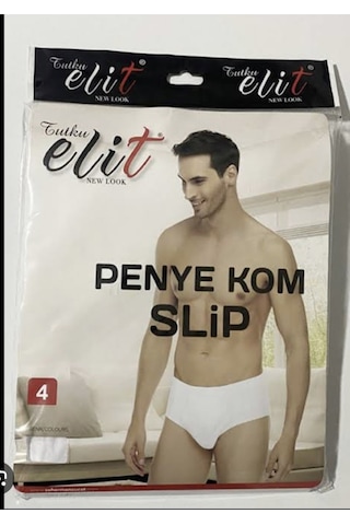 Penye Kom Slip 3lü Beyaz