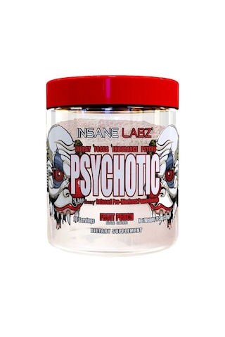 Insane Labz Psychotic Clear Fully Disclosed Clinically Dosed Preworkout Powder Extreme Lasting Energy Focus Karışık