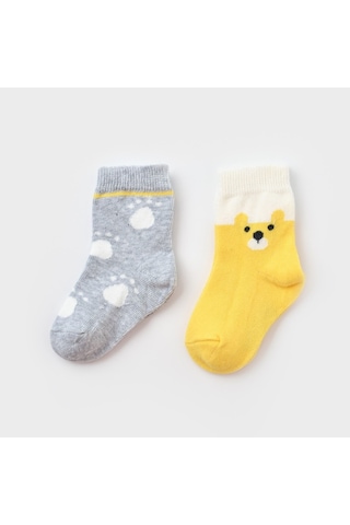 Biorganic 68413 Happy Bear 2'li Bebek Çorabı