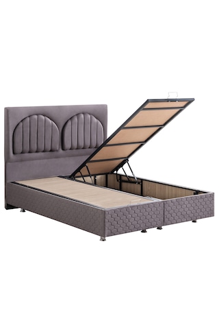 Setay Walter İkili Set, Walter Tek Kişilik Baza Başlık Seti - Antrasit 120 x 200