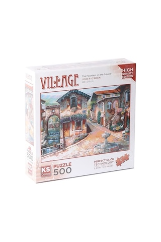 Ks Games Puzzle Villagethe Fountain 500 Parça K.20068 0685
