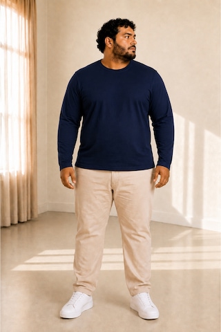 Sngl Tekstil Erkek Büyük Beden Oversize Uzun Kollu T-shirt 3xl 4xl 5xl 6xl 7xl 8xl 9xl Lacivert