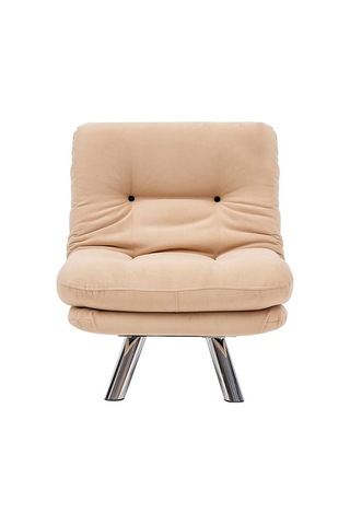 Pafu Hippo Yataklı Tekli Koltuk - Krem Krem