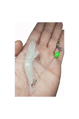 Karides Shrimp Sahte Balık Yemi Glow Kancalı 7.5 Cm 5.5 Gr