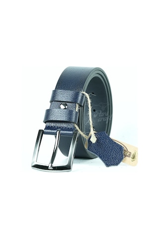 Hakiki Manda Derisi Erkek Kemer 4 Cm Lacivert Kot Kumaş Kemeri Lacivert