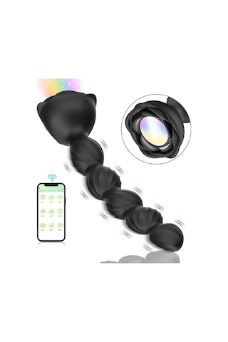 River World Telefon Kontrollü Anal Tıkaç Plug Siyah