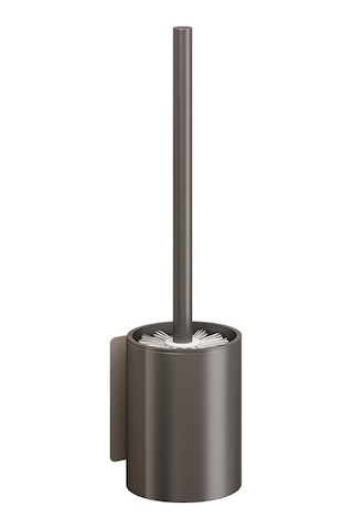 Banyo Tuvalet Fırçası Tutucu Temizlik Aletleri Duvara Monte Matkap Gerektirmez Gri