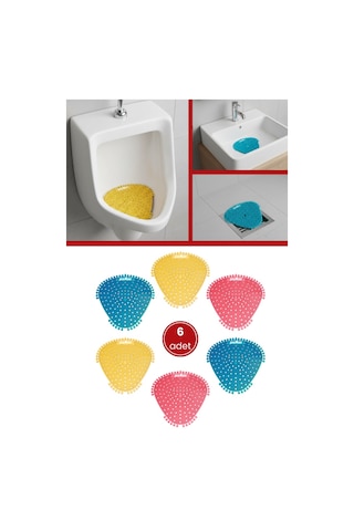 6 Adet Pismiss Üçgen Koku Giderici, Pisuvar Lavabo Banyo Gider Süzgeci Kir Leke Tutmaz 30 Gün Etkili