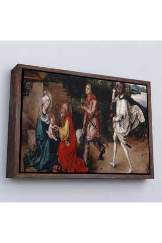 Ahşap Çerçeveli Albrecht Dürer - Magi'nin Hayranlığı Tablosu-7049