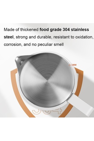 Dancemonkey Çelik Cezve Ölçekli 350ml 304 Paslanmaz Çelik Cezve