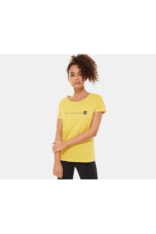 The North Face Sarı Kadın Günlük Tişört Nf00A6Przbj1 W Nvr Stp Ex Sarı