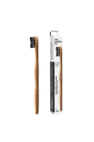 Humble Brush Adult Black - Medium Siyah Yetişkin Bambu Diş Fırçası Medium Orta Siyah