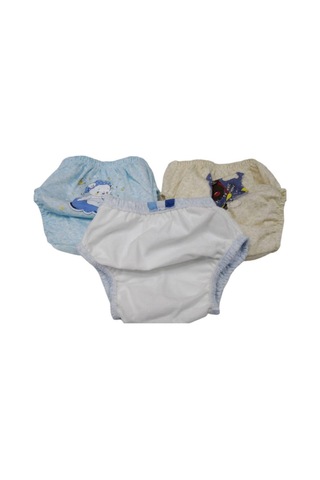 Erkek Çocuk Beyaz Su Geçirmez Yıldız Desenli Alıştırma Külodu