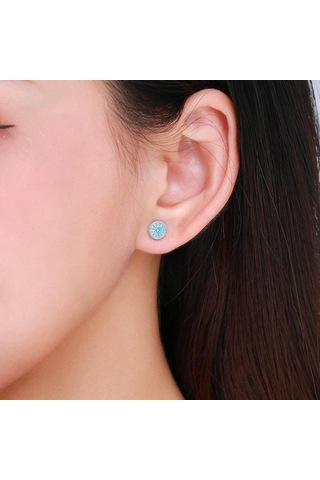 Altın Tancise 925 Ayar Gümüş Turkuaz Küpe Damla Küpe Kadınlar Için Düğün Hediyeleri