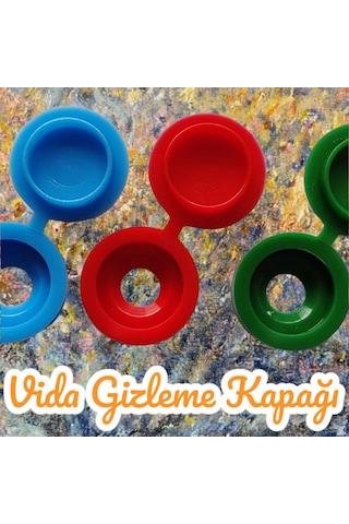 100 Adet Menteşeli Kahverengi Plastik Vida Kapağı, Vida Gizleme K