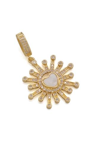 Ferizz Ajda Charm Çelik Altın Kaplama Kadın Kalp Model-chr-113 Gold
