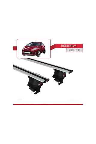 Ford Fiesta Vı 2008-2013 Arası İle Uyumlu Ace-4 Ara Atkı Tavan Barı Gri